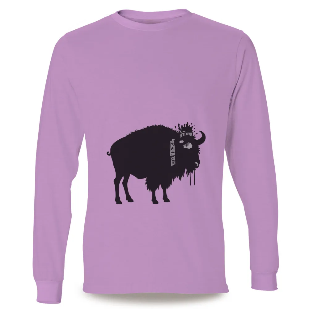 Customized Tee Shirts: Bison Guardian - Artistic Designs|strength and honor shirt