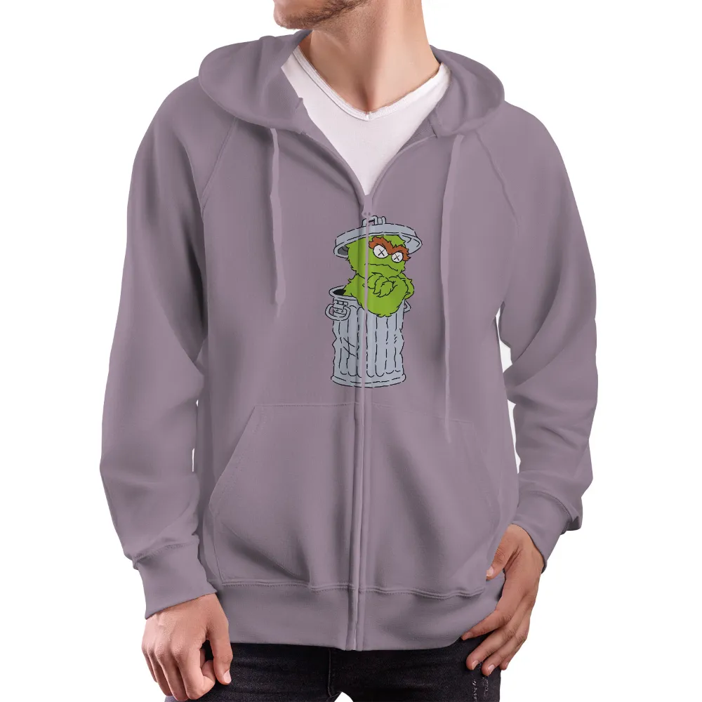 Custom T-Shirt Printing: Oscar the Grouch - Grumpy Yet Lovable|cartoon character long sleeve shirts