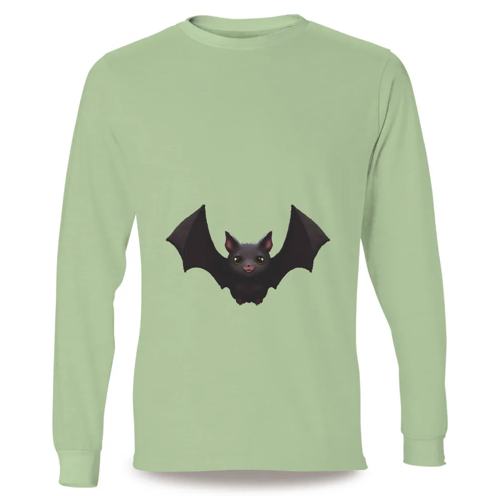 T-Shirts Custom: Luna's Night Adventures - Cute Bat Design|men's night out camp shirt playboy