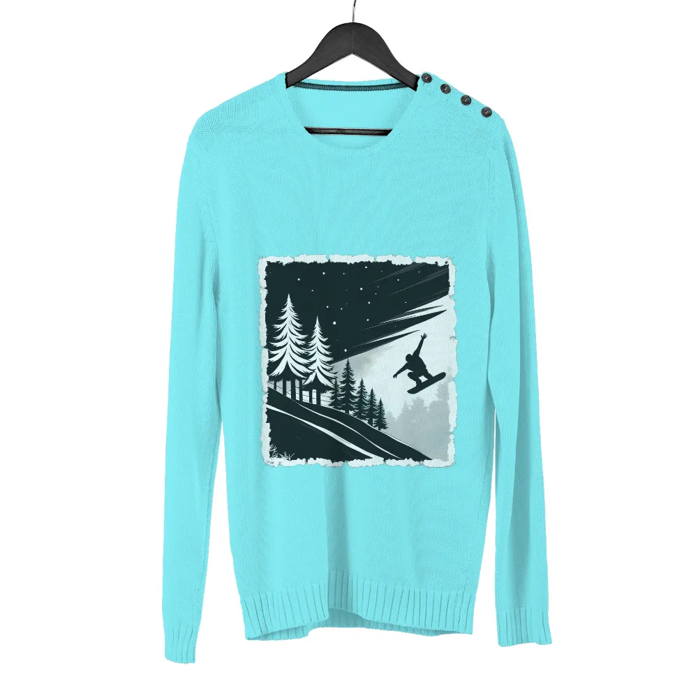 Graphic Tees: Snowboarding Adventure Under the Night Sky|joey votto field of dreams jersey