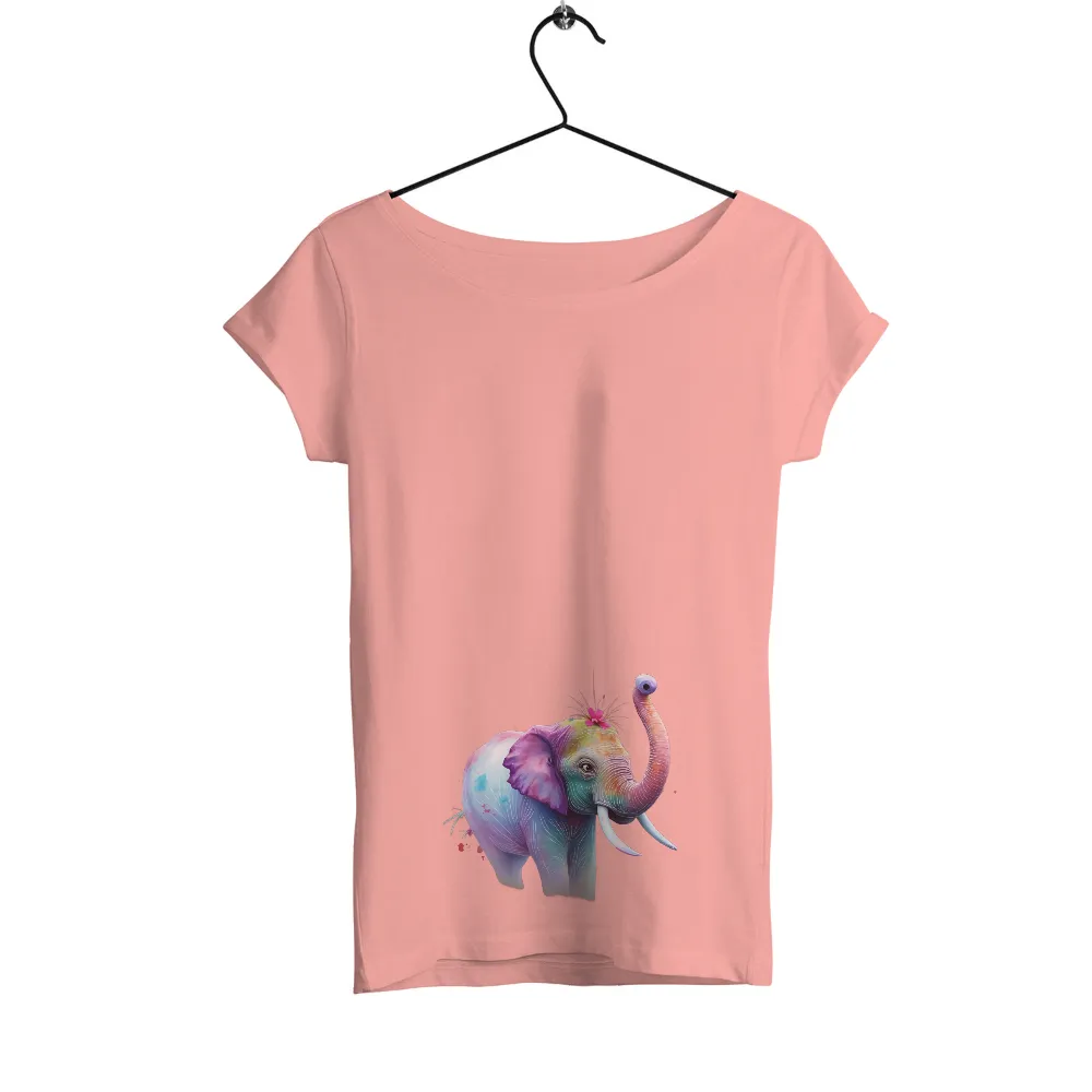 Custom Tee Shirts: Elara - The Colorful Elephant of Joy and Unity|most popular t shirt colors 2021