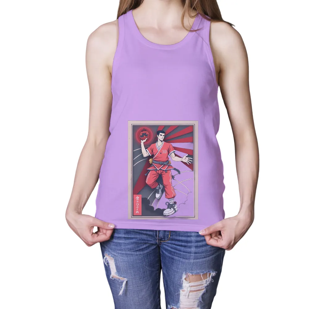 Graphic Tees: Martial Arts Fusion with Basketball| Cultural depth in T-shirt art