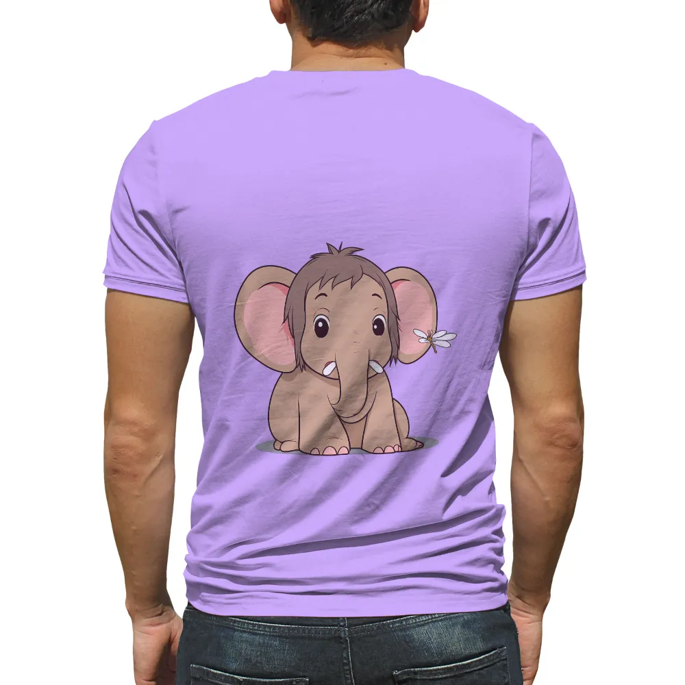 TShirt Design: Whimsical Baby Elephant with Dragonfly|t shirt roblox cute