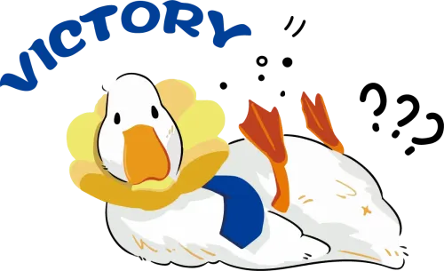 Victory Goose TShirt Printing - Whimsical Cartoon Design