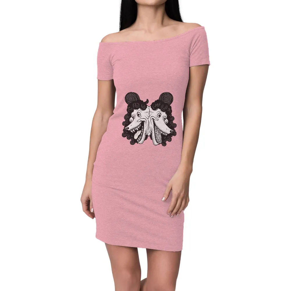 Shirts Graphic Tees: Whiskers and Paws - Infectious Laughter and Joy|2 stupid dogs shirt