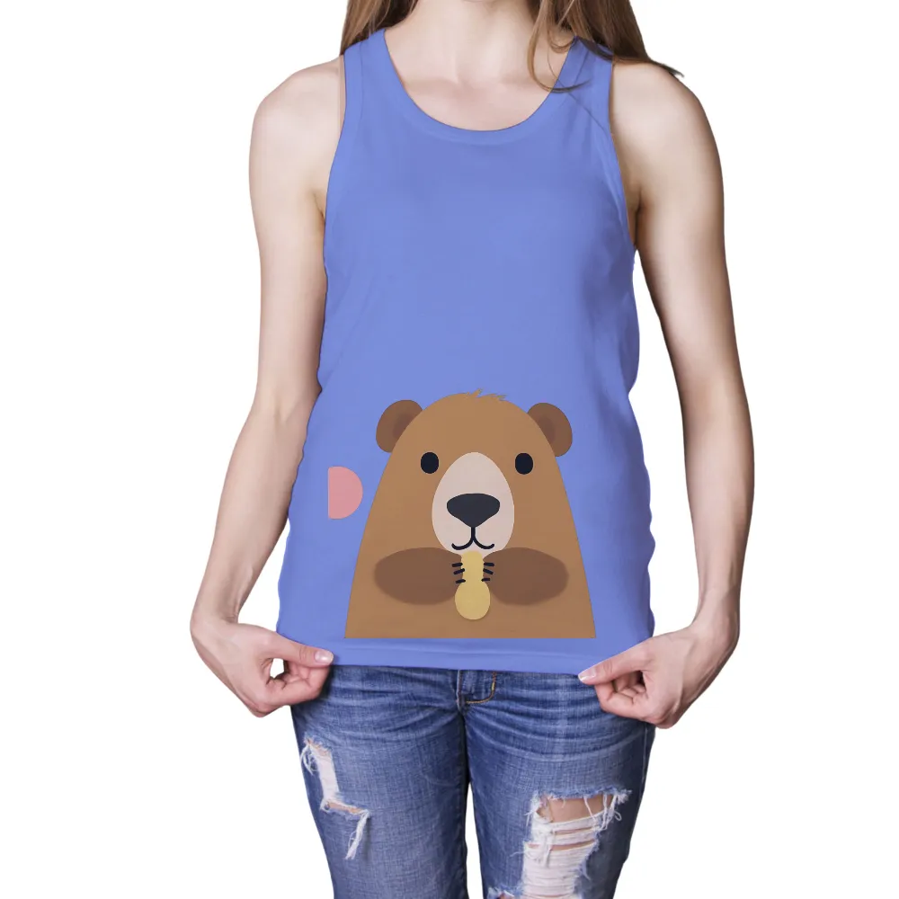 Shirts Graphic Tees: Cute Groundhog with Peanut - Funny & Quotes|cute aesthetic roblox t shirt