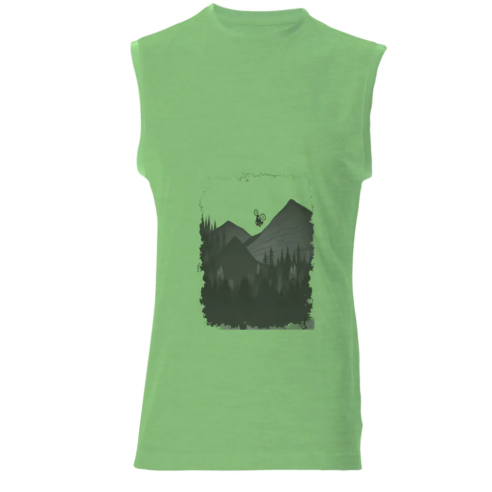 Custom Tee Shirts: Mountain Biking Adventure | Extreme Sports Tees|daring mountain biker