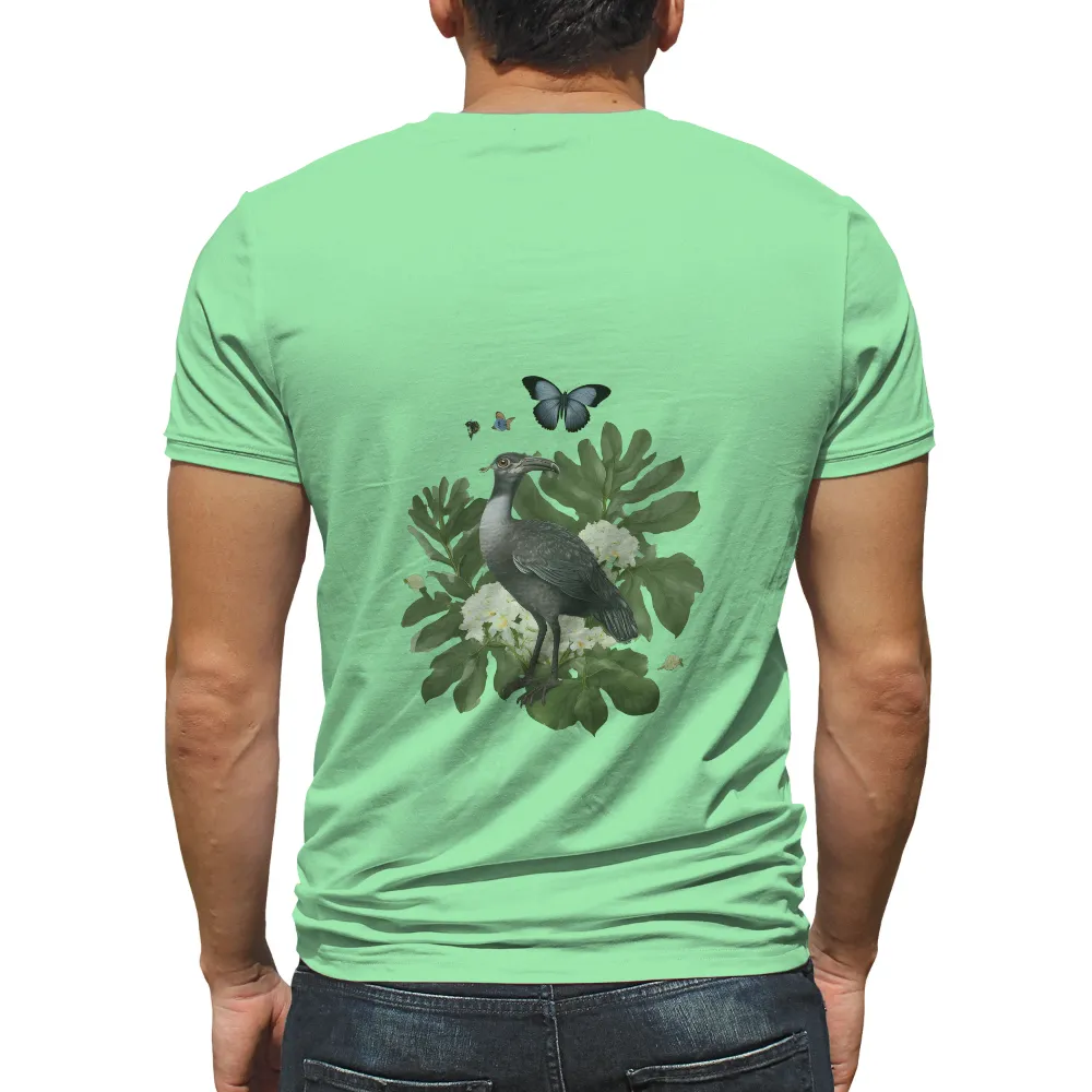 Tee Shirt Printing: Nature's Harmony - Raven and White Flowers|enes kanter freedom t shirt