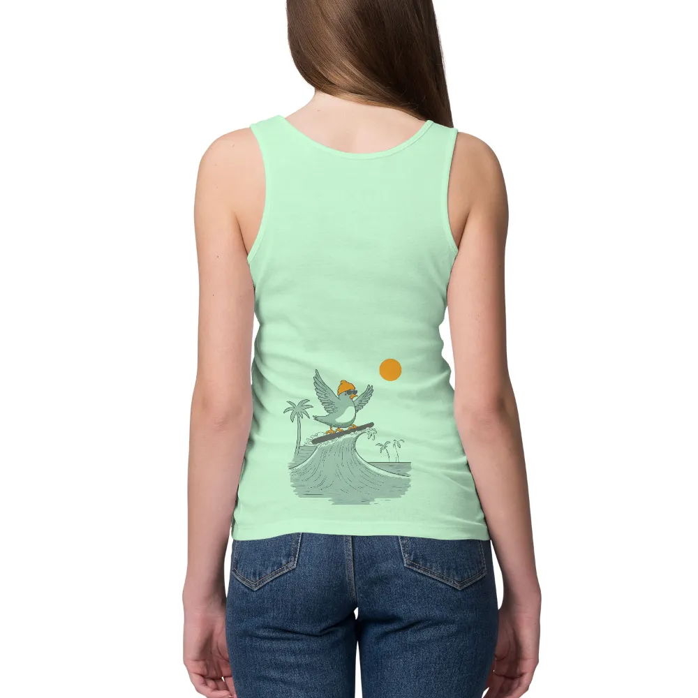 Customized Tee Shirts: Surfing Bird - Summer Adventure|enes kanter freedom t shirt