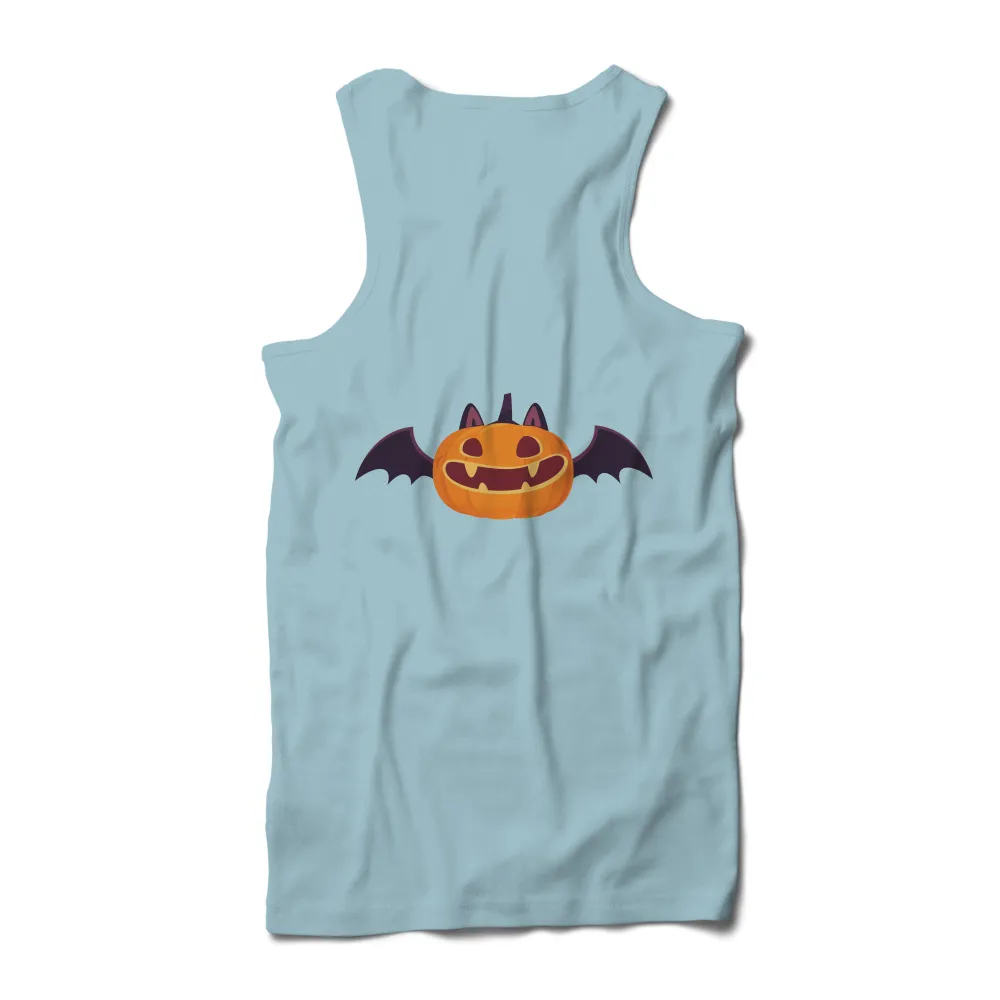 Customized Tee Shirts: Spooky Pumpkin with Bat Wings - Halloween Celebration|custom shirts for mother's day