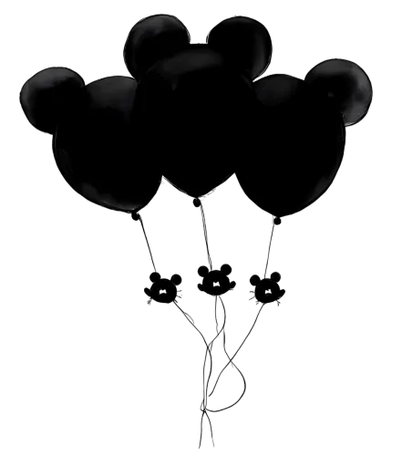 TShirt Printing: Black Balloons - Artistic Emotion