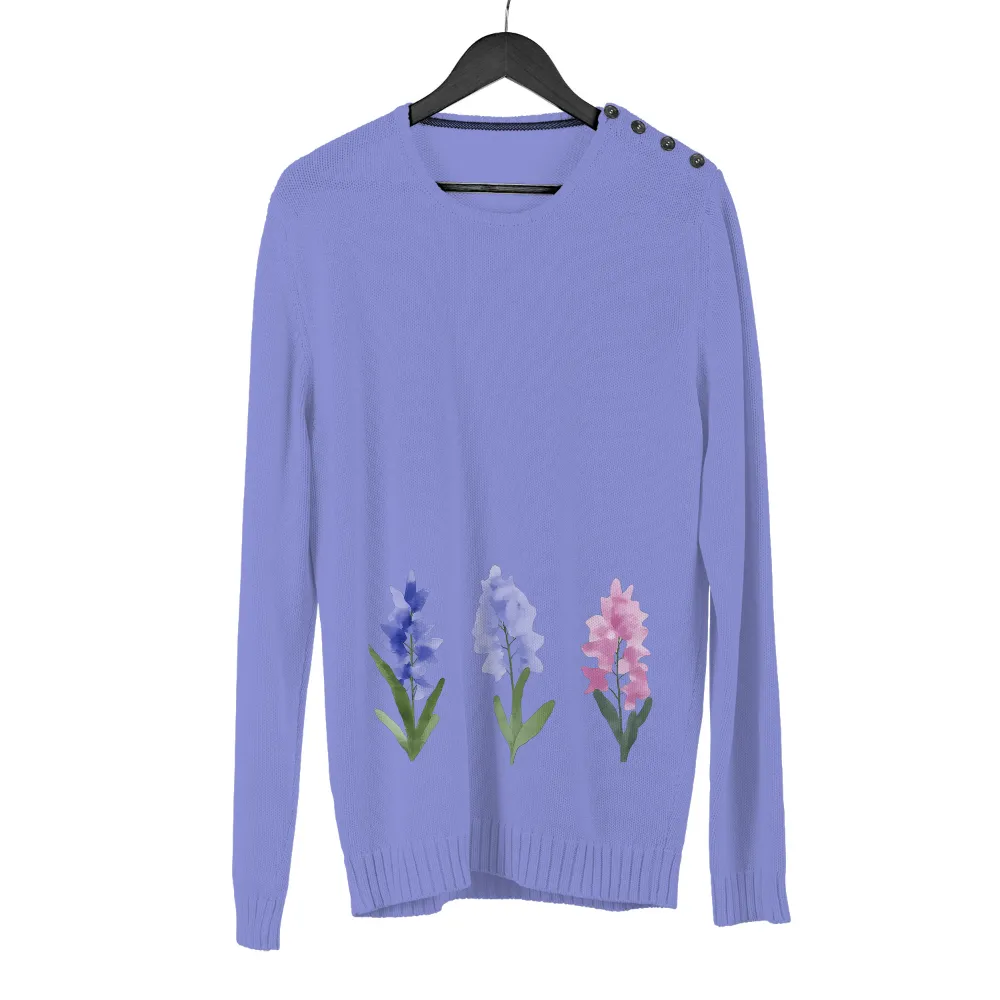 T-Shirts Pattern: Watercolor Flowers - Nature's Tranquility|latest shirt design 2022