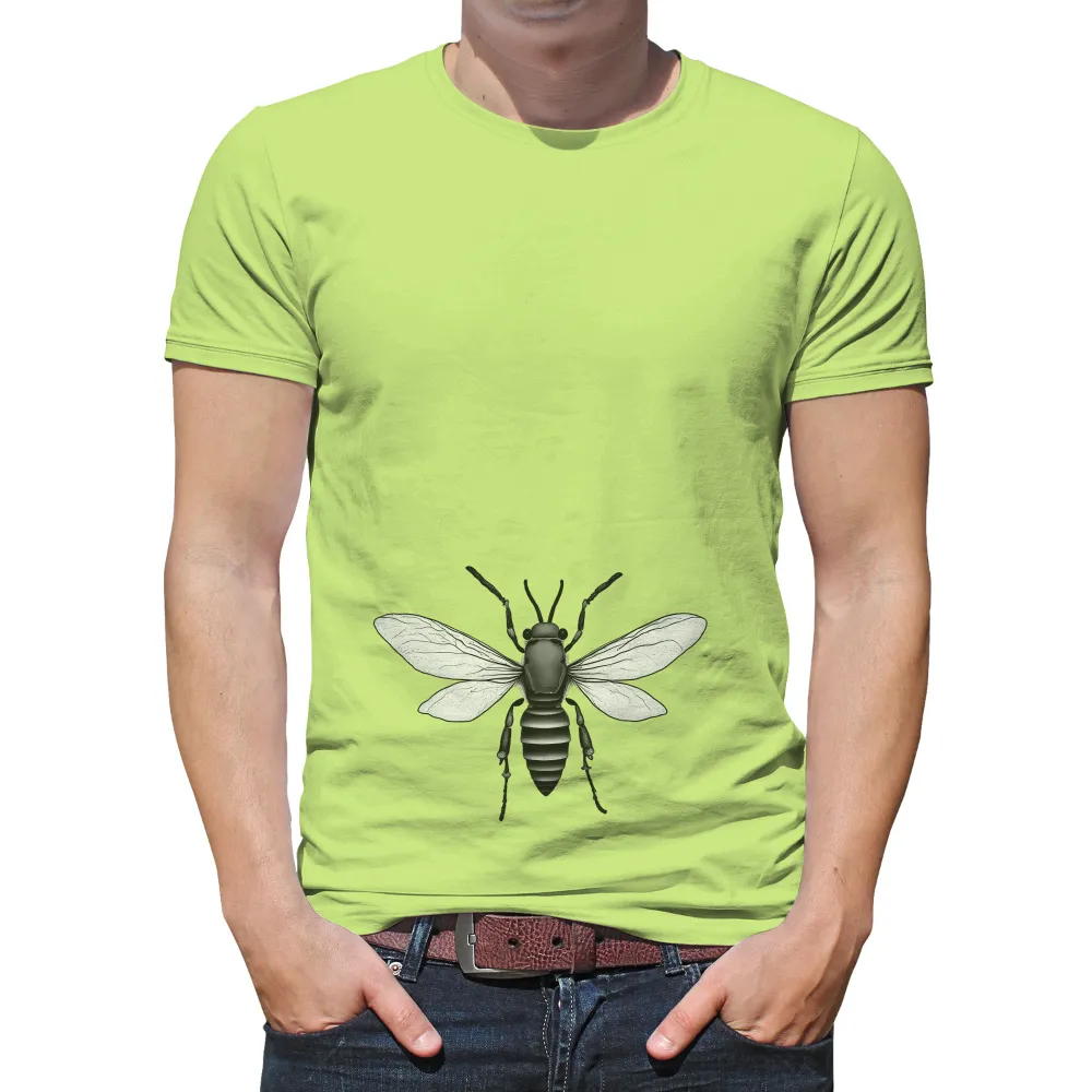 Shirts Graphic Tees | Bee Artwork T-Shirt| Realistic bee body