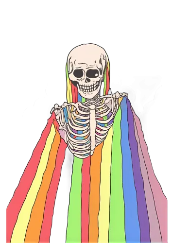 TShirt Design: Rainbow Skeleton - Pride and Unity