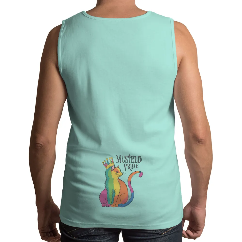 Graphic Tees: Musteld Pride Rainbow Cat - Artistic Designs|rainbow bacon t shirt roblox