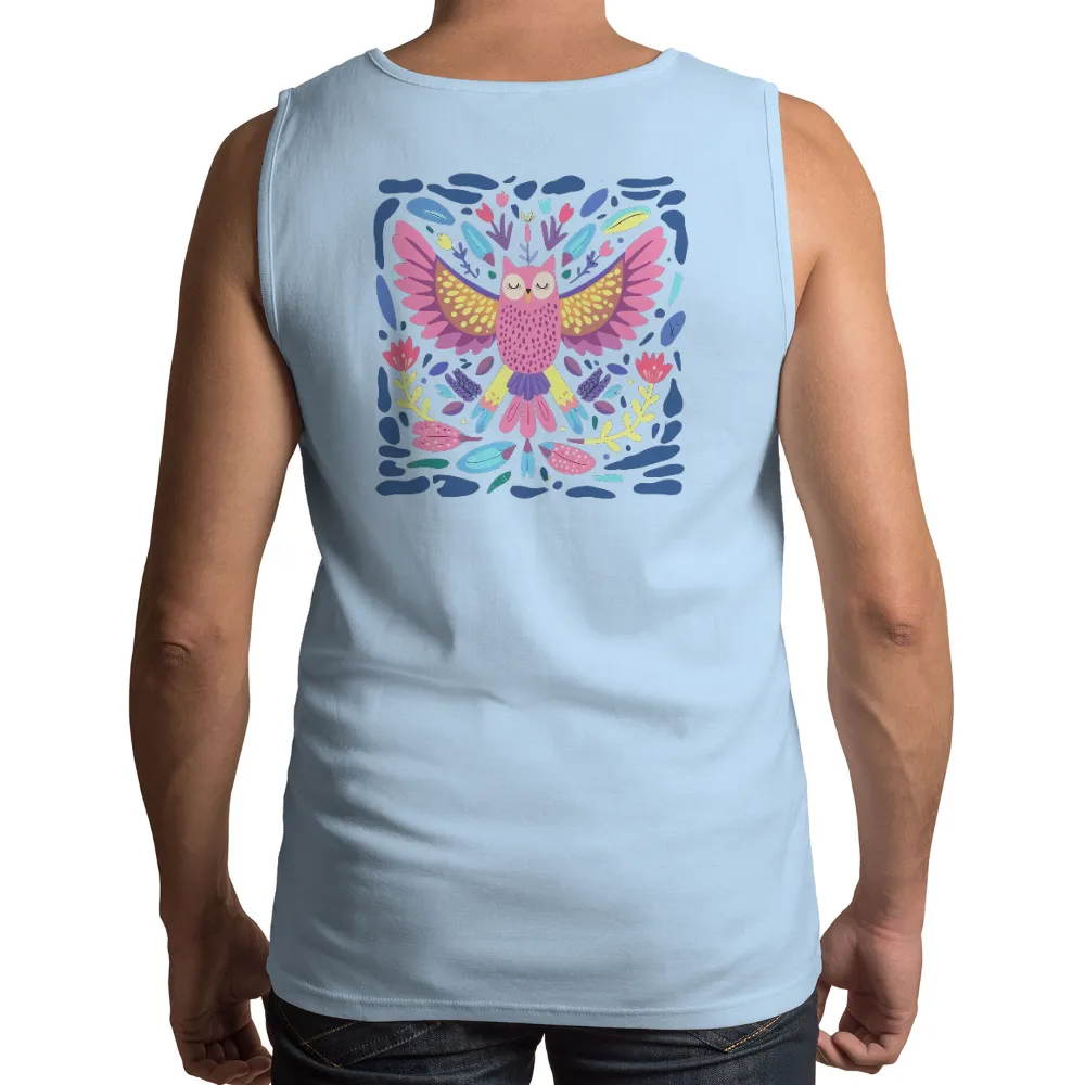 TShirt Printing: Embrace Peace with a Colorful Owl Design|peace love camping shirt