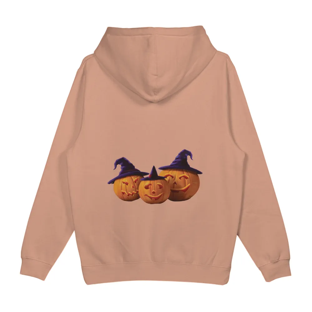 TShirt Design: Halloween Pumpkins in Witch Hats|men halloween t shirts for adults