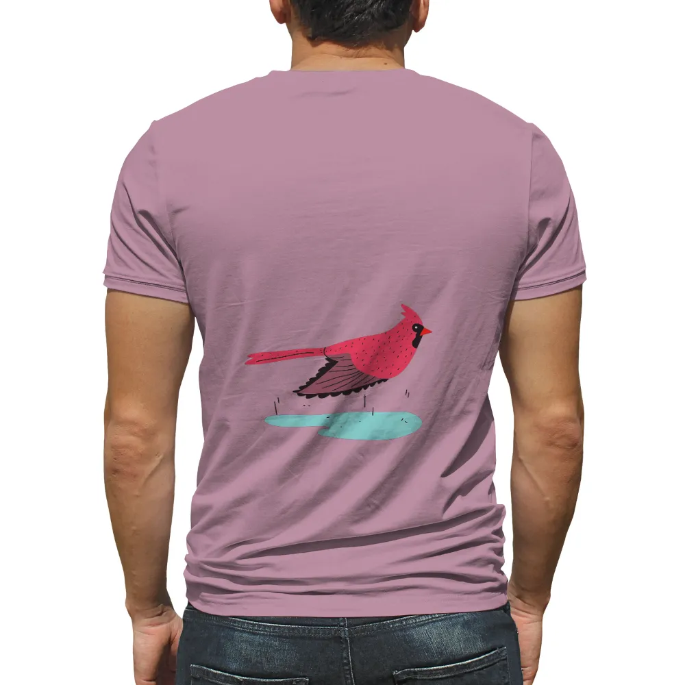 T-Shirt Printing: Cardinal Reflection - Artistic Design|no money but love tshirt