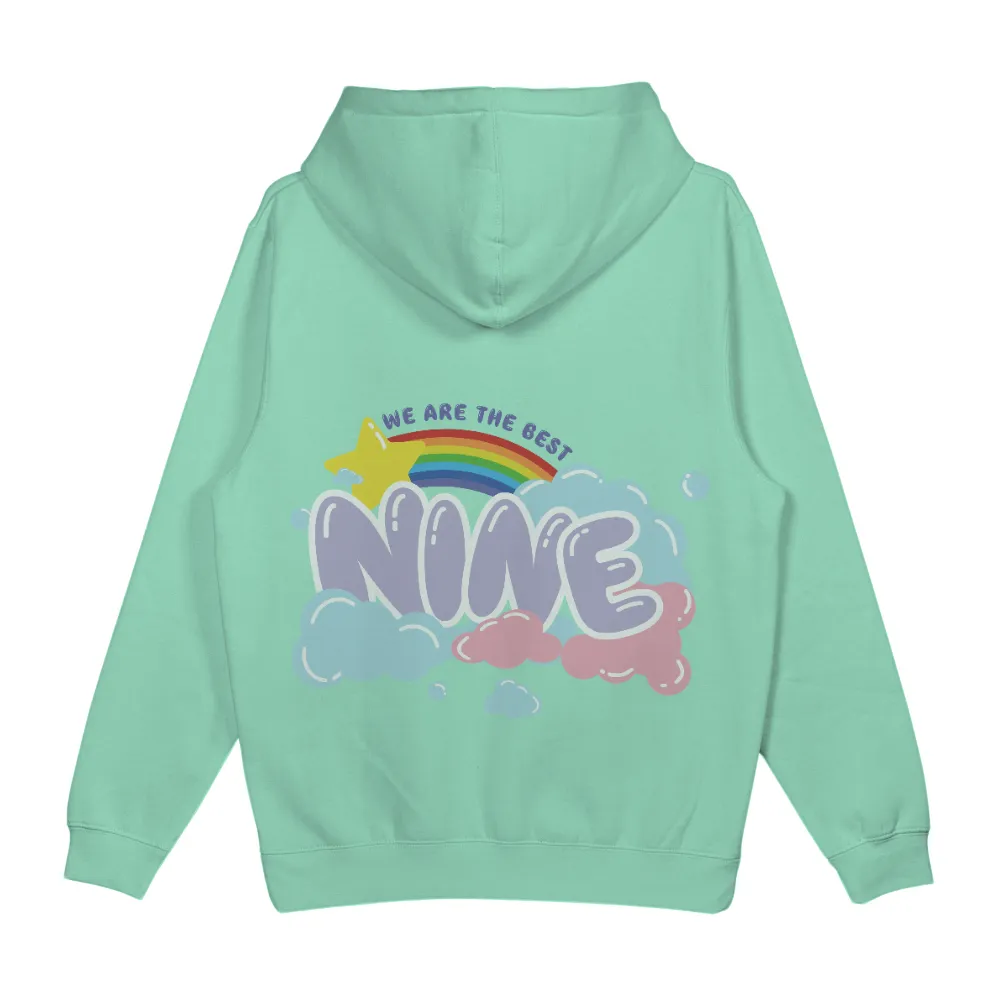 T-Shirts Custom: Embrace the Magic of Nine with Rainbow and Clouds|mama and mini rainbow shirts