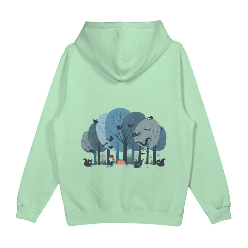 Custom T-Shirt Printing: Enchanting Moonlit Forest Adventure|young girl in a moonlit forest