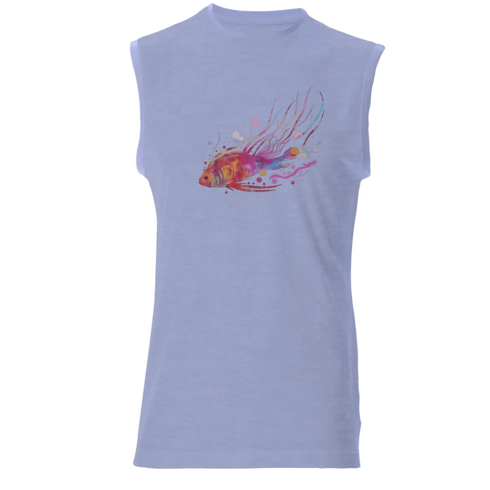 Graphic Tees: Colorful Fish - Joy and Freedom|beer hockey guns and freedom shirt