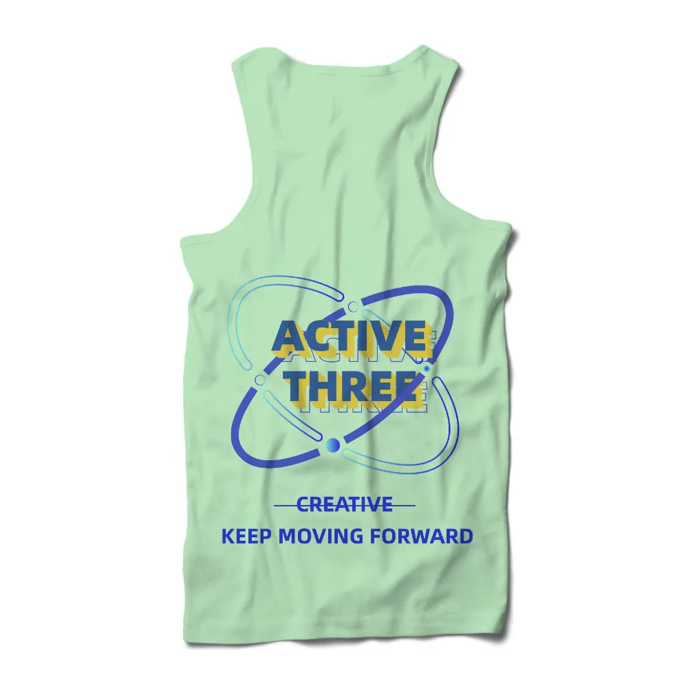 TShirt Printing: Active Three - Creative Keep Moving Forward|blue fourth of july shirt