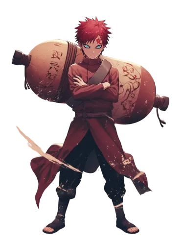 Gaara with Sand Gourd - naruto gaara shirt