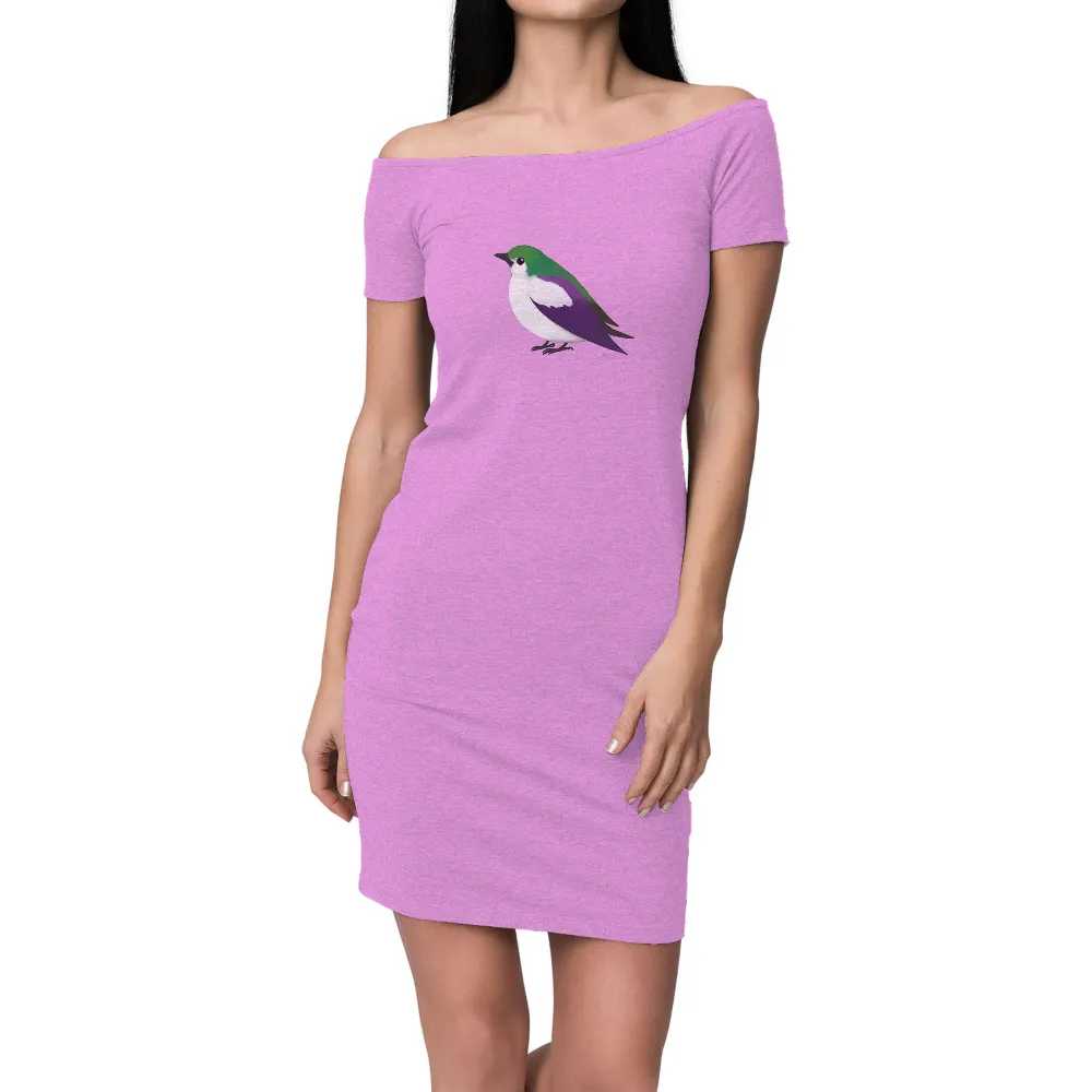 Customized Tee Shirts: Whimsy Bird - Nature's Joy and Freedom|givenchy rainbow t shirt white