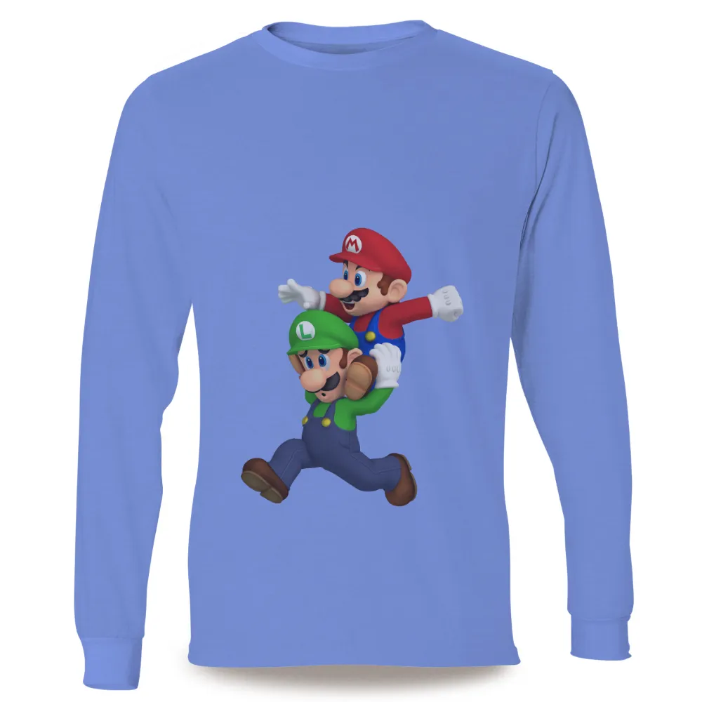 Custom Tee Shirts: Mario and Luigi Adventure|super mario t shirt varsity