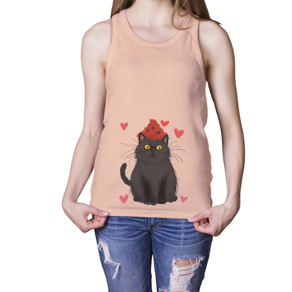 Shirts Graphic Tees: Luna's Whimsical Love Hat|i teach the sweetest hearts rainbow teacher valentines day