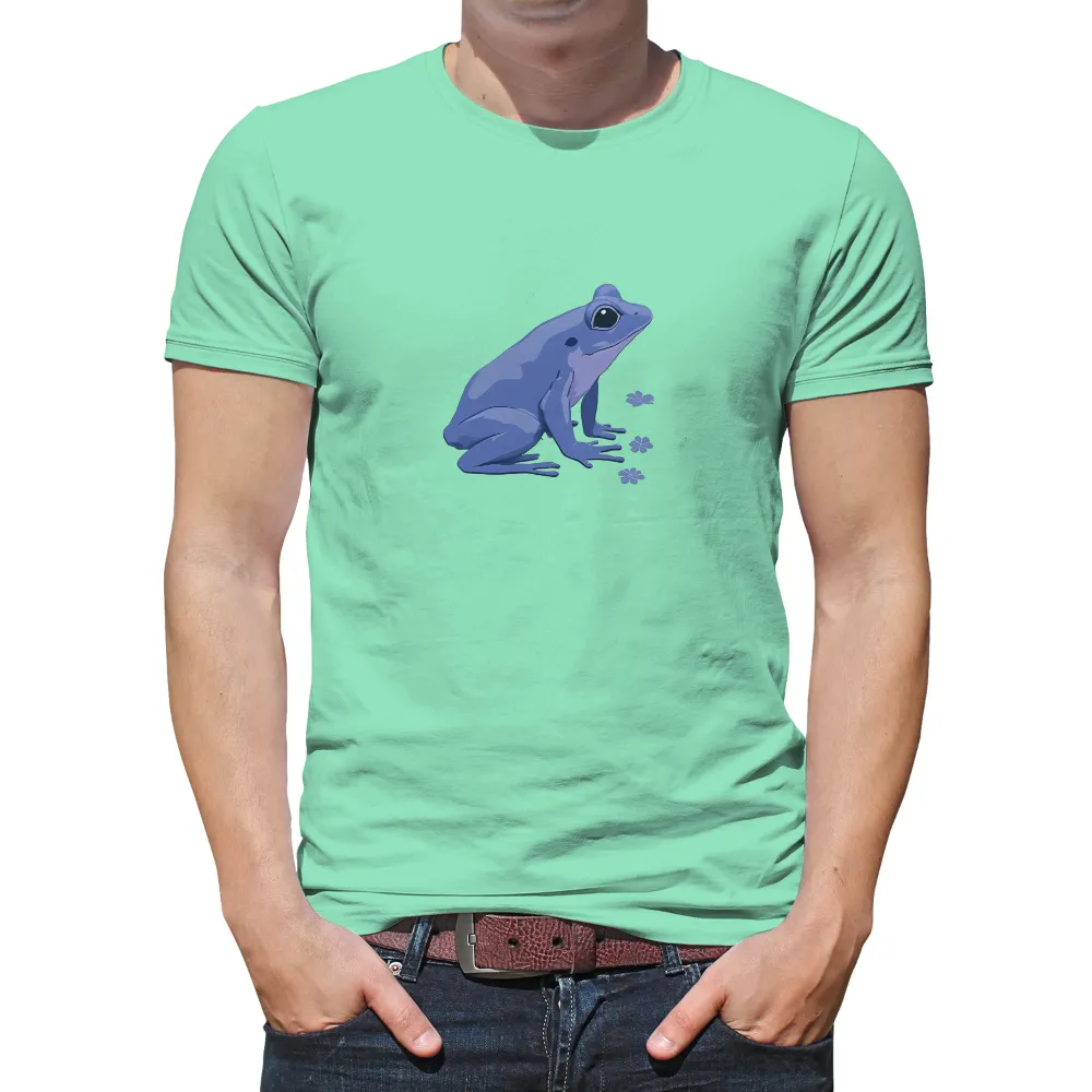 Custom Tee Shirts: Enchanting Blue Poison Dart Frog Design