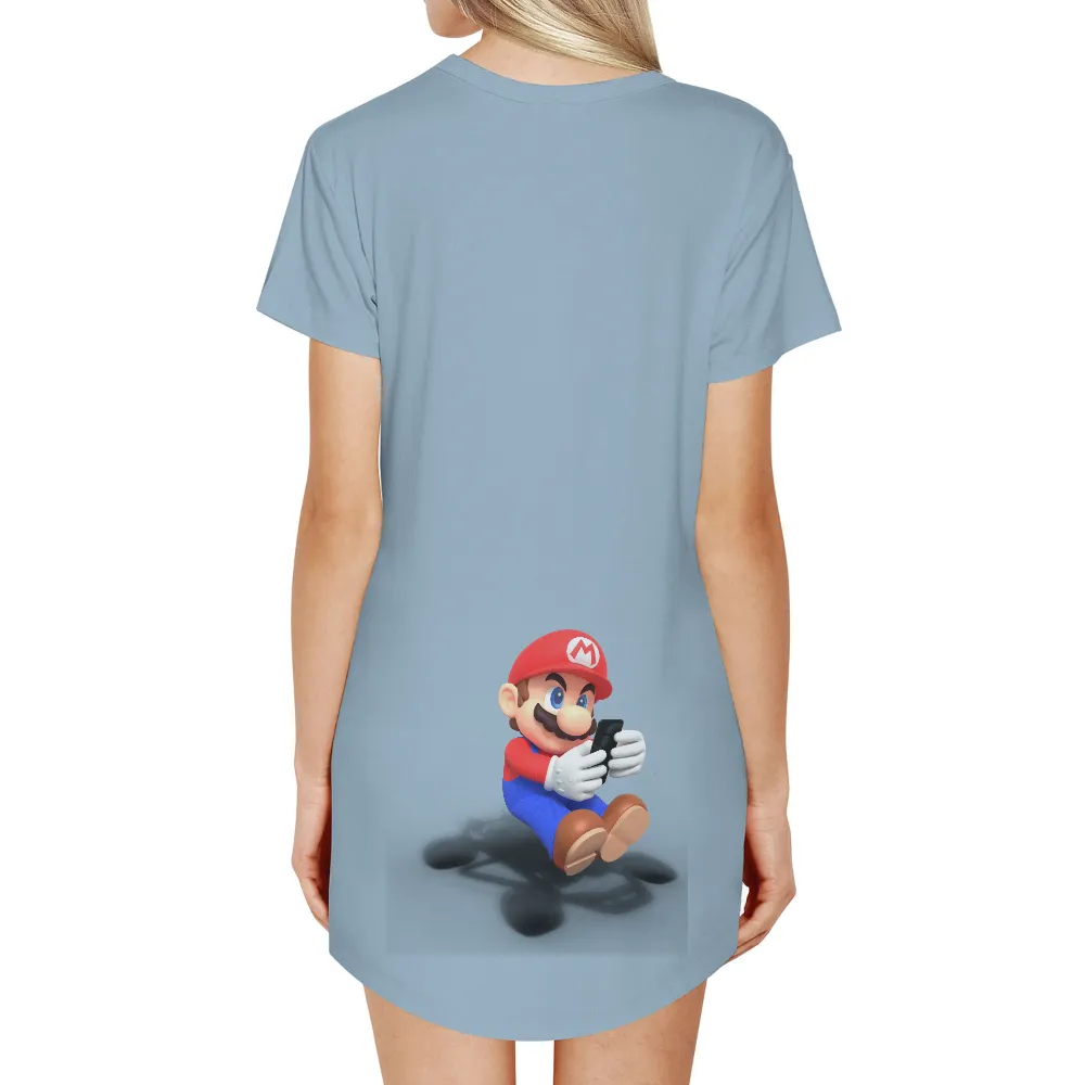 T-Shirts Custom: Mario Meets Modern Tech|super mario john cena shirt