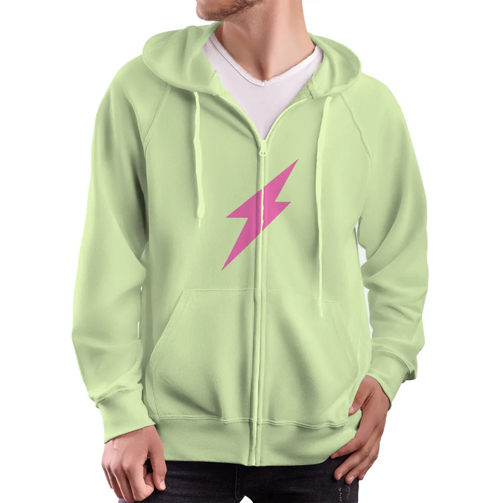 Tee Shirts Printed: Pink Lightning Bolt - Symbol of Hope and Resilience|may t shirt design