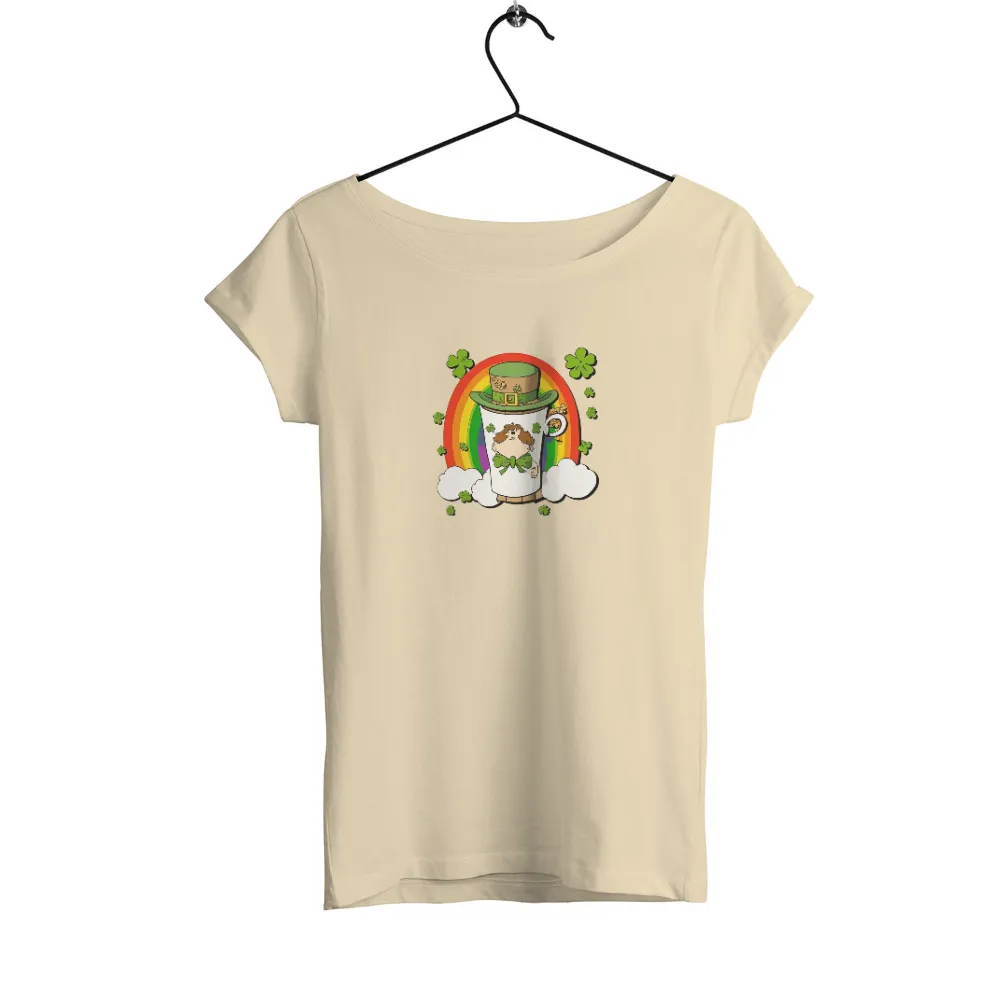 St. Patrick's Day T-Shirts Pattern | Leprechaun Magic & Rainbow Celebration|Leprechaun mug with green hat