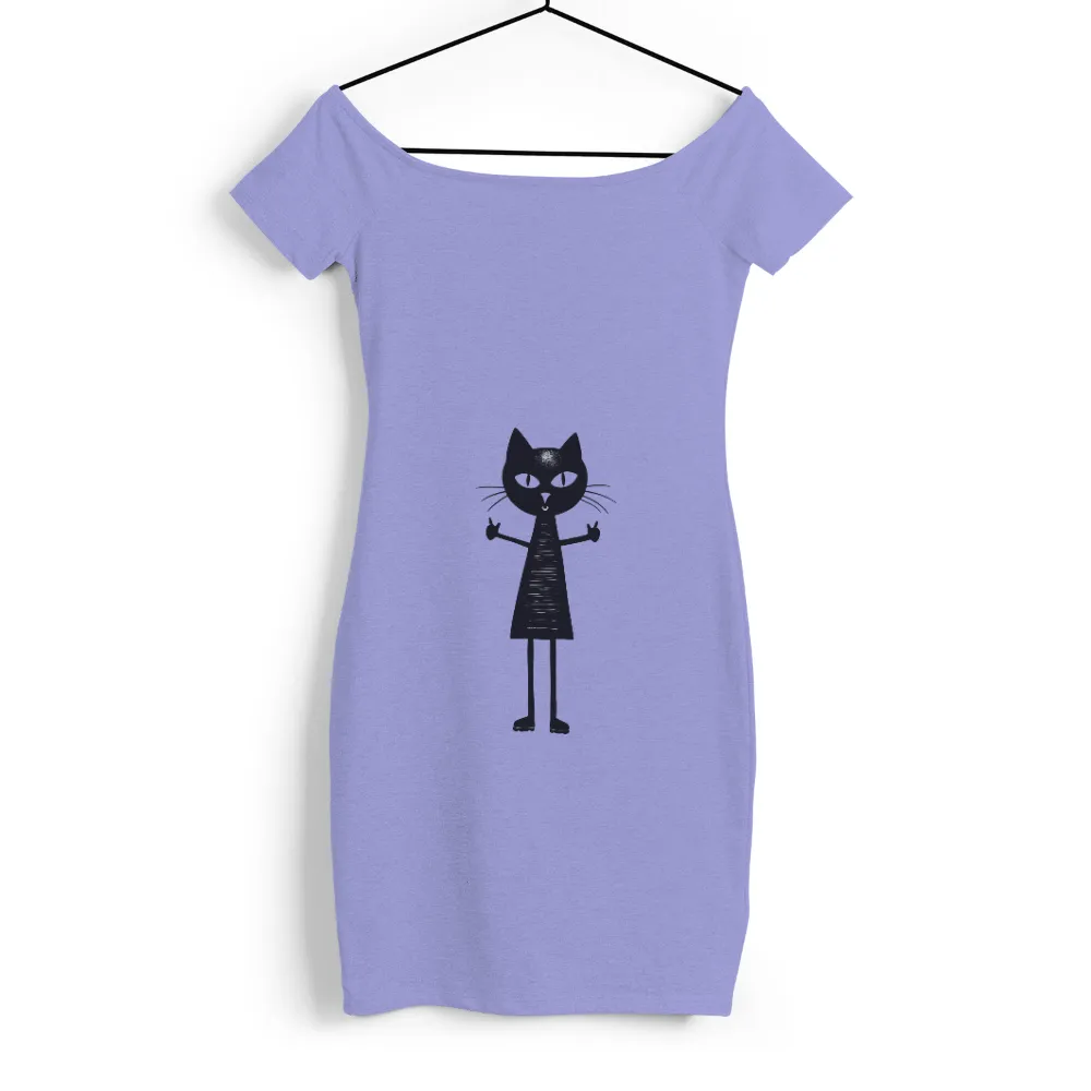 Customized Tee Shirts: Cyberpunk Cat Character with Glowing Symbol|Cyberpunk cat character