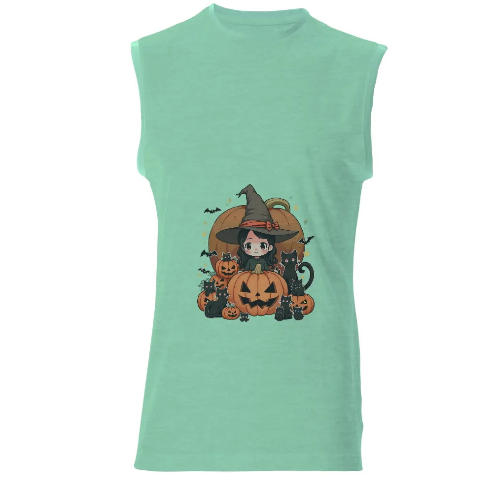 T-Shirts Pattern: Whimsical Witch and Halloween Pumpkins|nhl last night