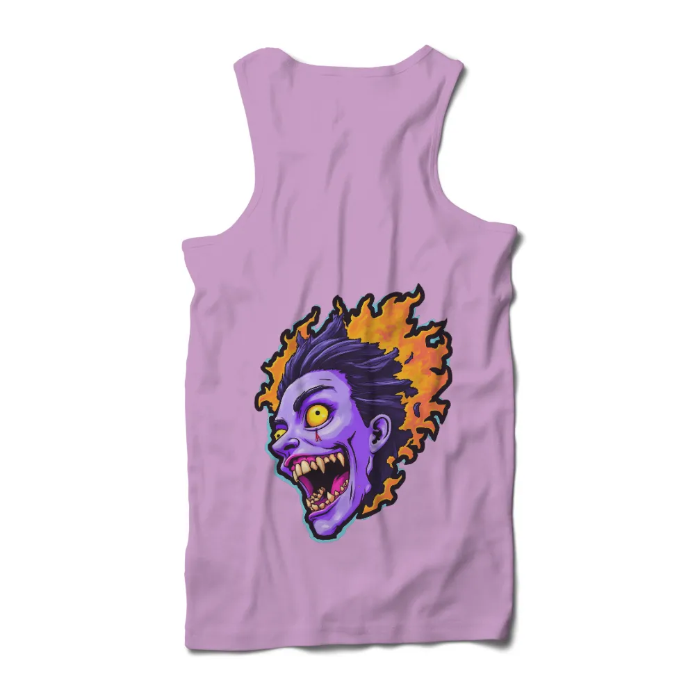 TShirt Design: Embrace Chaos with Fiery Comic Book Character|Chaotic character with wild hair