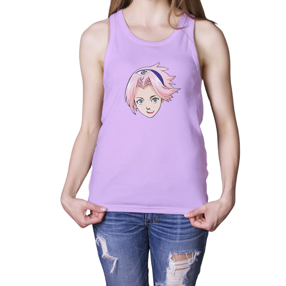 TShirt Design: Sakura Haruno Minimalist Anime Art|naruto shippuden men's short sleeve graphic tee