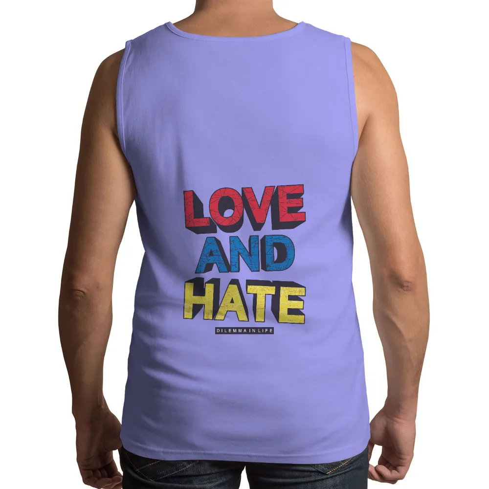 T-Shirts Design: Love and Hate - Dilemma in Life|love sales shirts