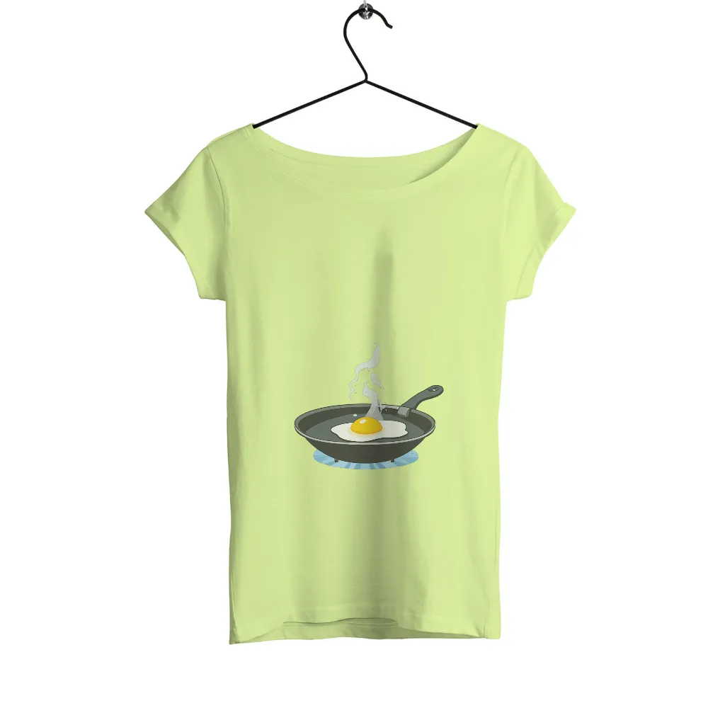 Custom T-Shirt Printing: Sizzling Egg - A Symbol of Everyday Comfort|egg hunting crew shirt