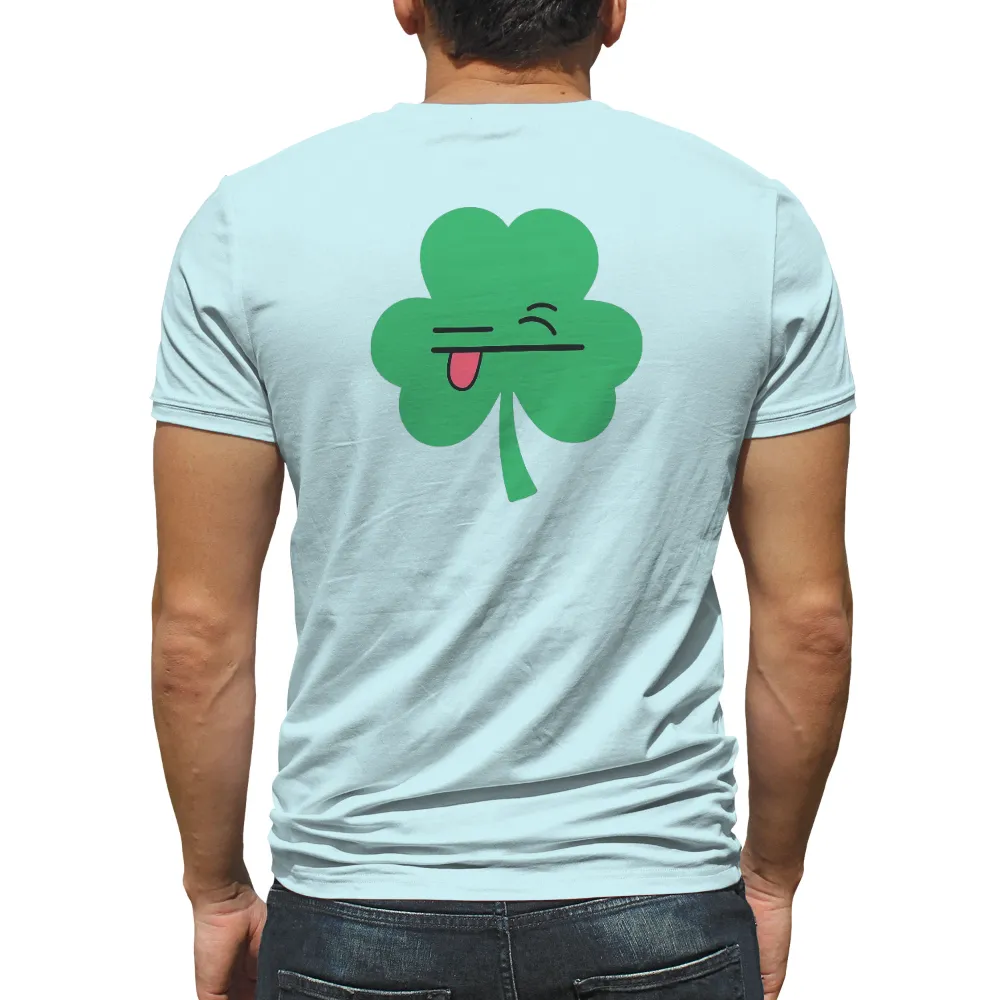 Shamrock Shenanigans: A Playful Take on Luck | T-Shirt Printing| tongue out