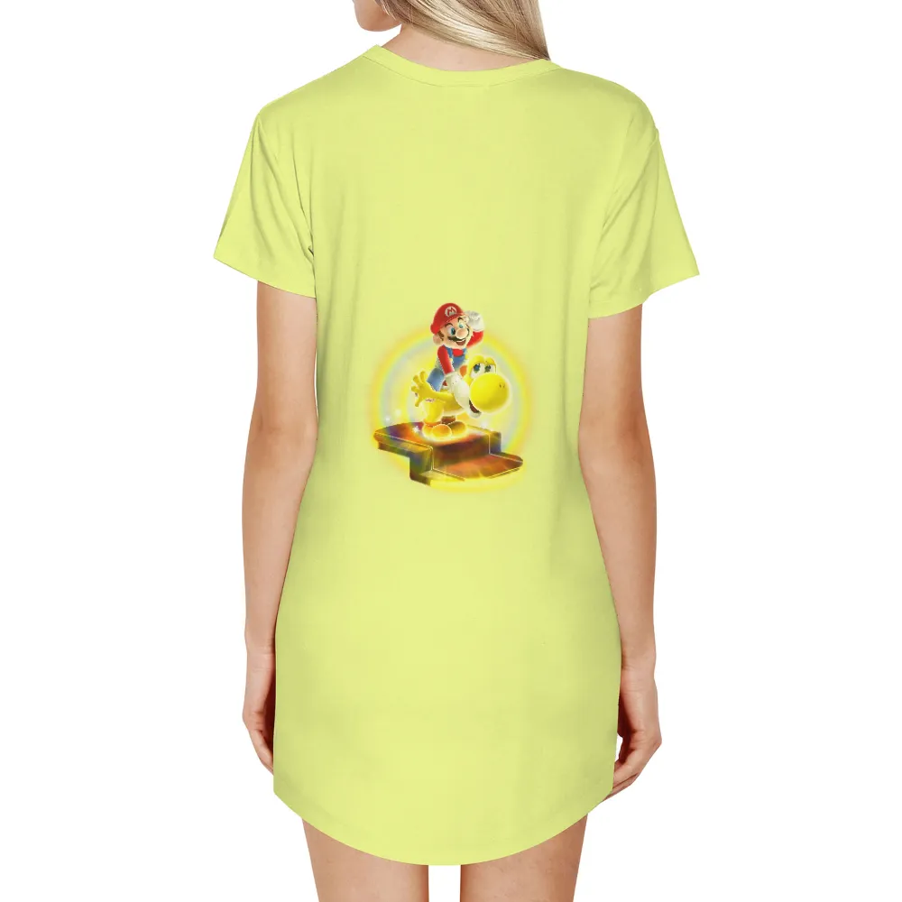 Graphic Tees: Mario and Yoshi Adventure - Gaming Friendship|mario red nose day t shirt