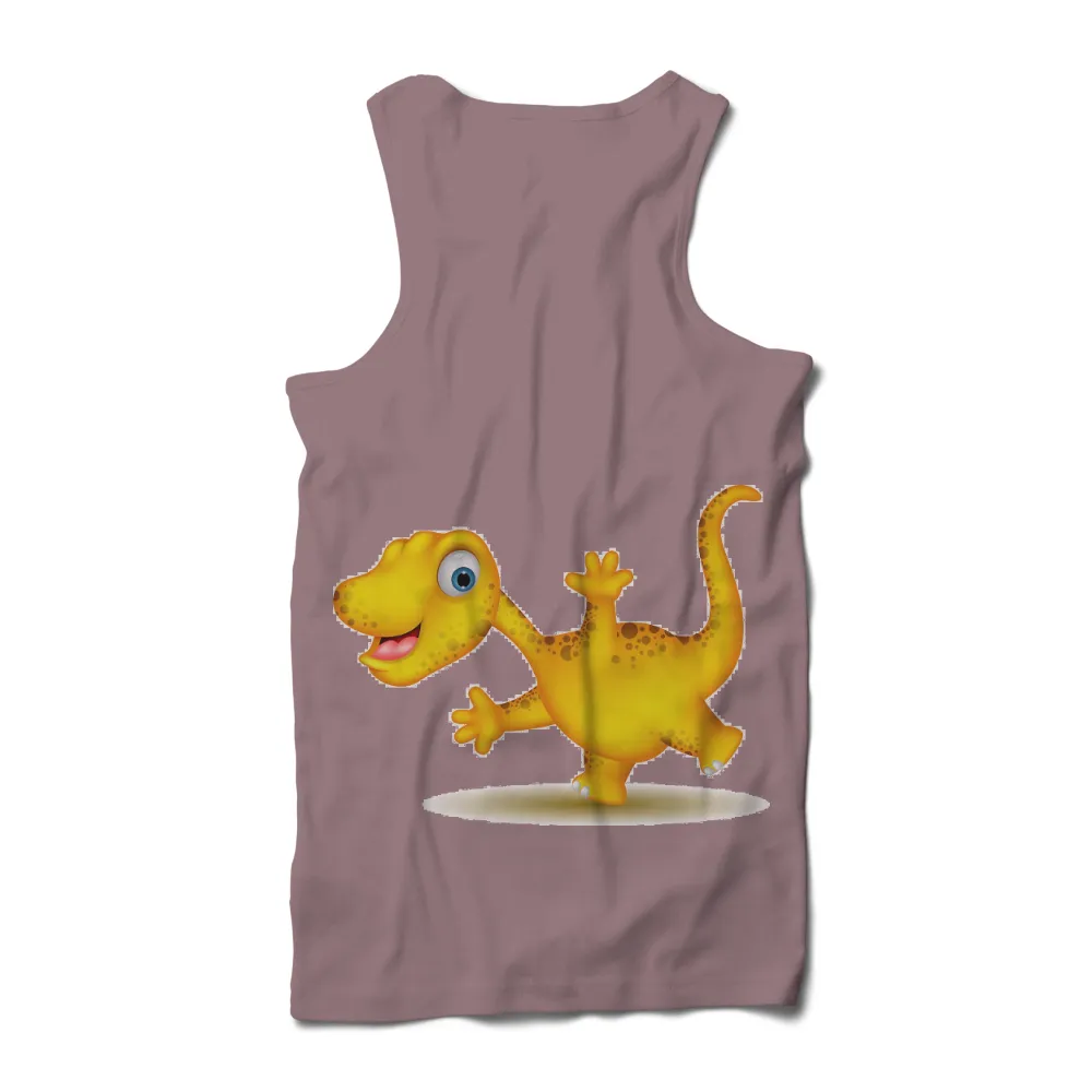 Graphic Tees: Cheerful Yellow Dinosaur - Fun and Positive Design|cartoon cat t shirt roblox