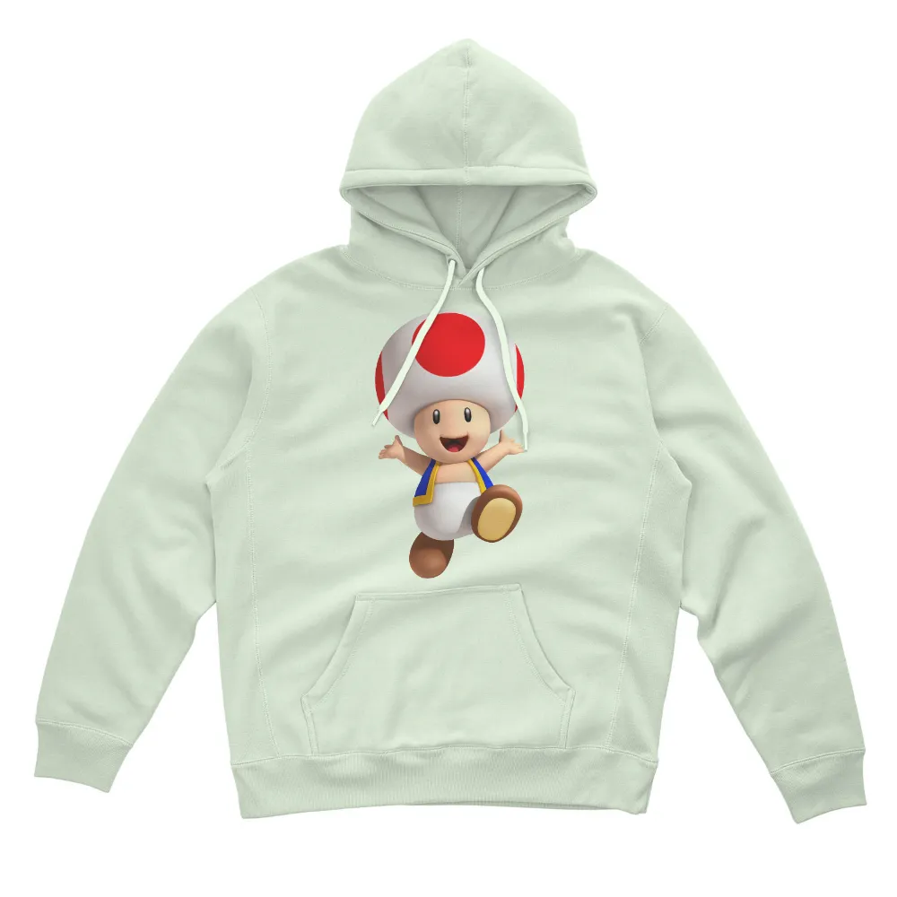 Tee Shirts Printed: Toad from Mario - Cheerful Gaming Icon|mario strikers battle league shirt