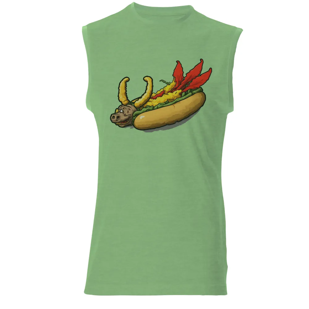 Unique Hot Dog Cartoon Pig Head Design|cowboy shirt cartoon