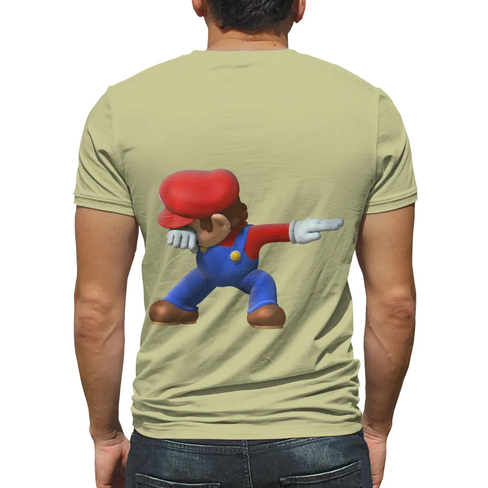 TShirt Design: Classic Gaming Character Meets Modern Dance|classic gamer shirt