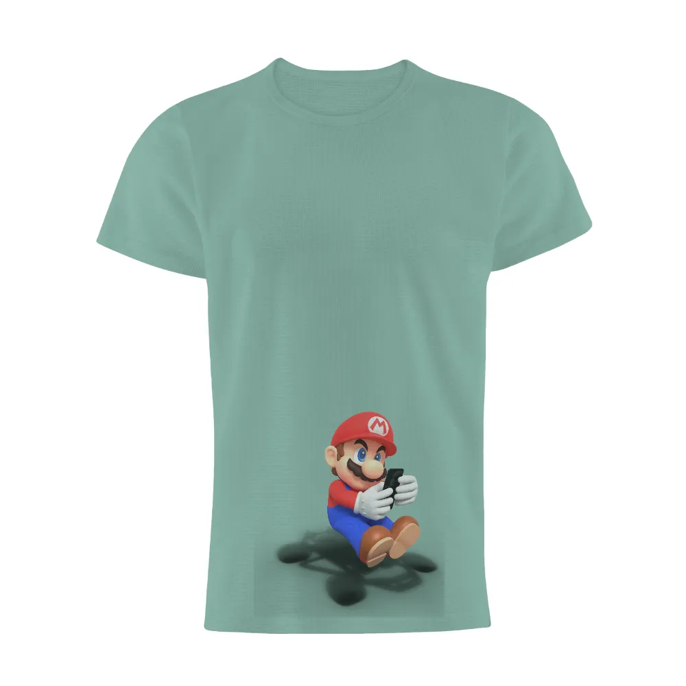 T-Shirts Custom: Mario Meets Modern Tech|mario red nose day t shirt