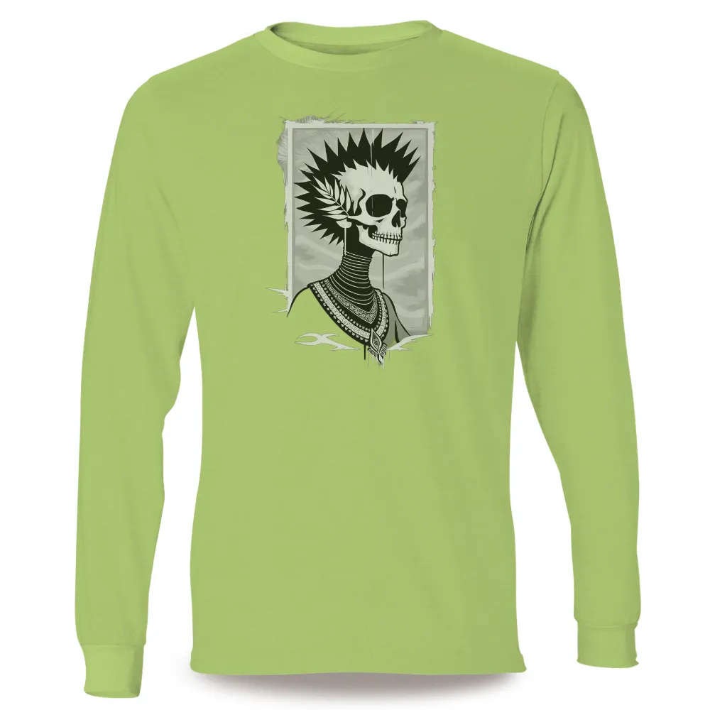 Graphic Tees: Punk Rock Skull with Palm Leaf - Artistic Design|roblox skull t shirt