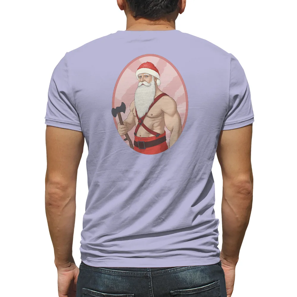 T-Shirt Printing: Muscular Santa Claus - Holiday Adventure|sslr mens santa claus party tropical ugly hawaiian christmas