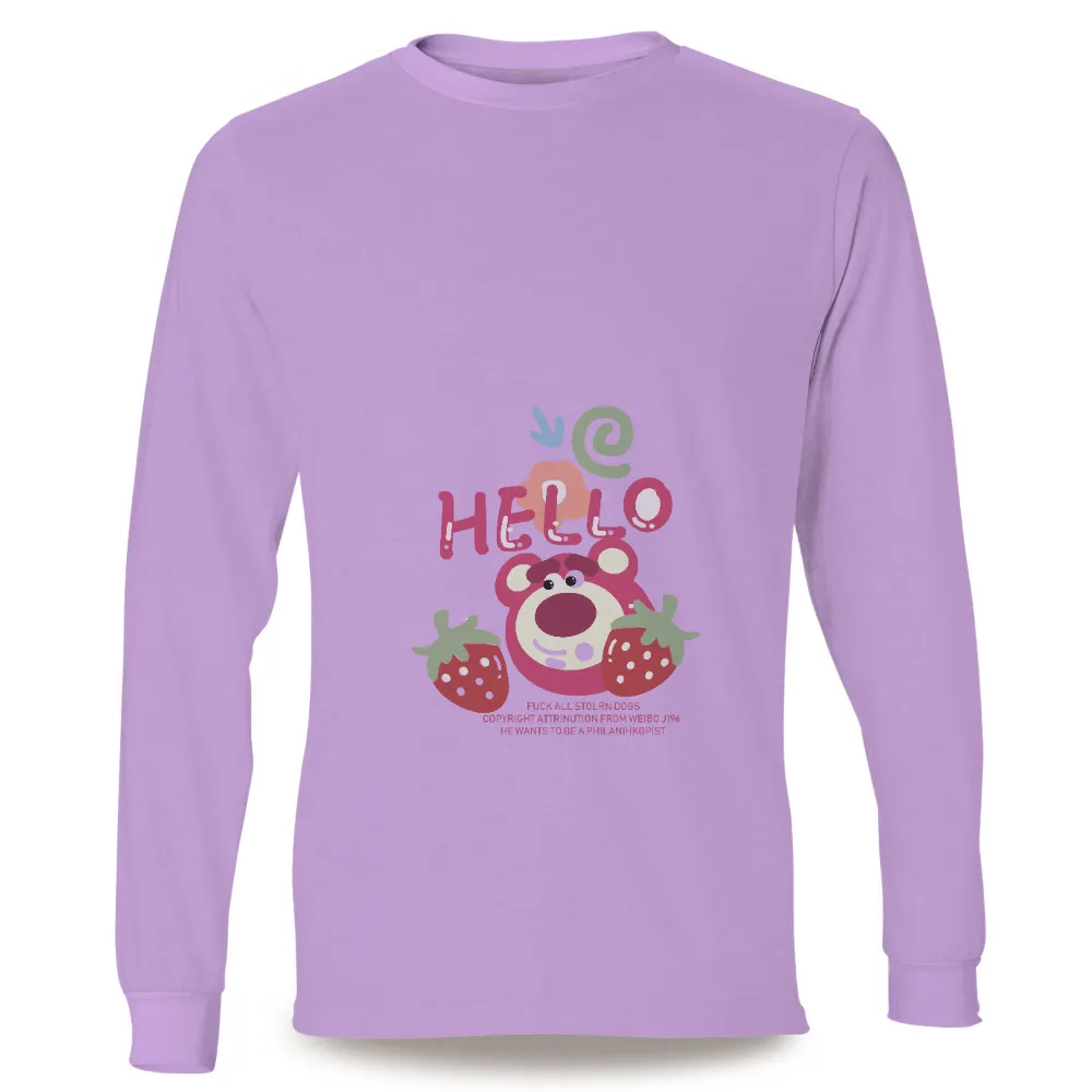 TShirt Design: Hello from Berry the Strawberry Lover|roblox t shirt hello kitty pink